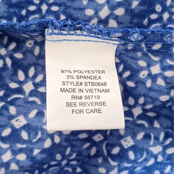 Notations New Blue Shirt Top Women's Plus 1X Sleeveless Button Up Collar NWT - Picture 7 of 8